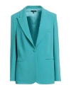Sartoria 74 Woman Blazer Turquoise Size 10 Acrylic, Viscose In Blue