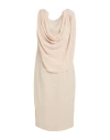 Sartoria 74 Woman Midi Dress Beige Size 8 Acetate, Viscose