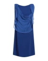 Sartoria 74 Woman Midi Dress Blue Size 10 Acetate, Viscose In Blue
