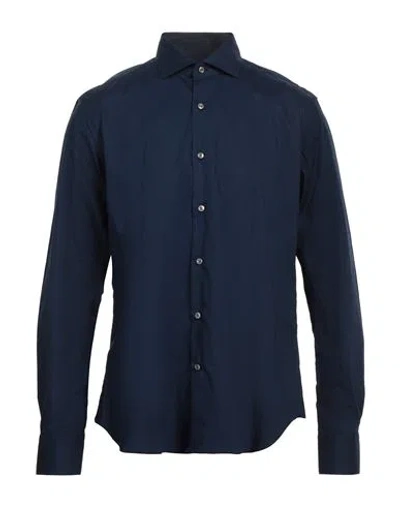 Sartoria Campo Napoli Man Shirt Midnight Blue Size 17 Cotton