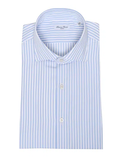 Sartoria Del Campo-sonrisa Classic Shirt In Azzurro