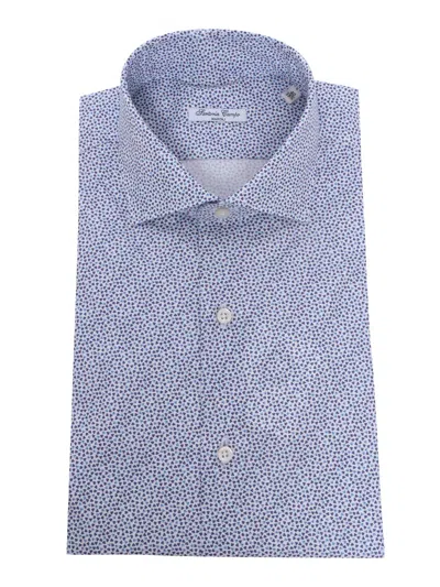 Sartoria Del Campo-sonrisa Floral Cotton Shirt In Multi