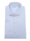 Sartoria Del Campo-sonrisa White And Blue Striped Shirt In Multicolor