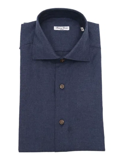 Sartoria Del Campo-sonrisa Sartoria Del Campo Sonrisa Camicia Uomo In Blue