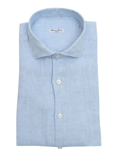 Sartoria Del Campo-sonrisa Sartoria Del Campo Sonrisa Camicia Uomo In Blue