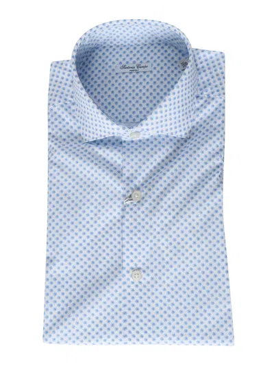 Sartoria Del Campo-sonrisa Sartoria Del Campo Sonrisa Camicia Uomo In Blue