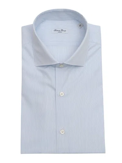 Sartoria Del Campo-sonrisa Sartoria Del Campo Sonrisa Camicia Uomo In Blue
