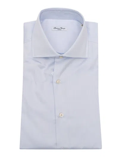 Sartoria Del Campo-sonrisa Sartoria Del Campo Sonrisa Camicia Uomo In Blue