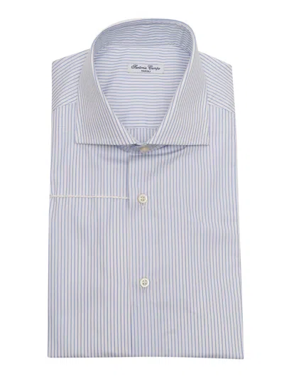 Sartoria Del Campo-sonrisa Sartoria Del Campo Sonrisa Camicia Uomo In Blue