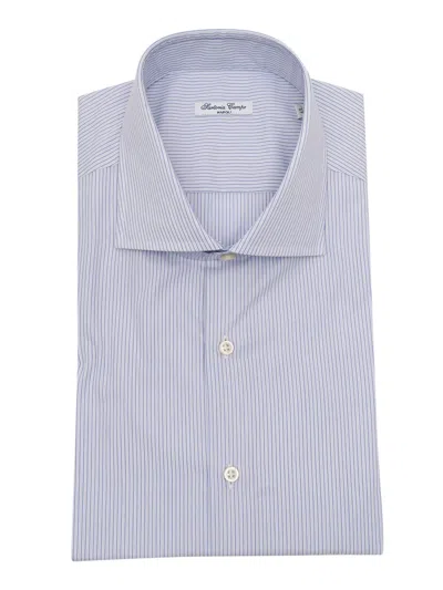 Sartoria Del Campo-sonrisa Sartoria Del Campo Sonrisa Camicia Uomo In Blue