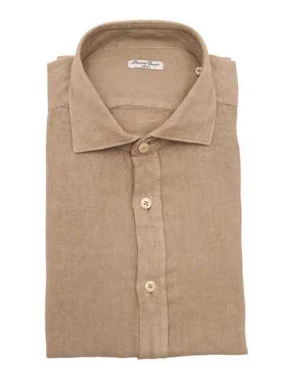Sartoria Del Campo-sonrisa Sartoria Del Campo Sonrisa Camicia Uomo In Brown
