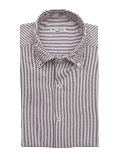 Sartoria Del Campo-sonrisa Sartoria Del Campo Sonrisa Camicia Uomo In Brown