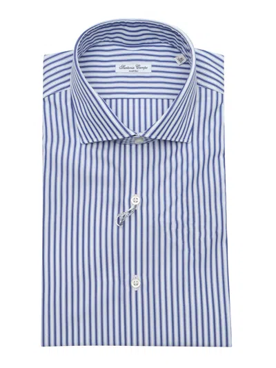 Sartoria Del Campo-sonrisa Sartoria Del Campo Sonrisa Camicia Uomo In Blue