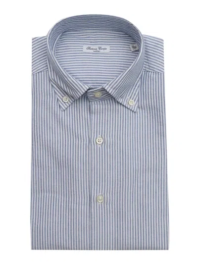 Sartoria Del Campo-sonrisa Sartoria Del Campo Sonrisa Camicia Uomo In Blue