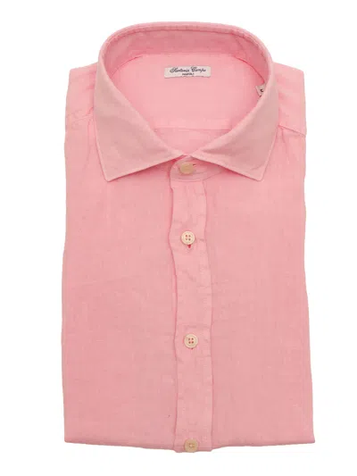 Sartoria Del Campo-sonrisa Sartoria Del Campo Sonrisa Camicia Uomo In Pink