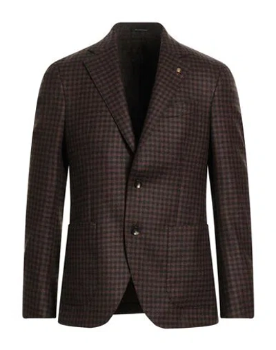 Sartoria Latorre Man Blazer Brown Size 40 Virgin Wool