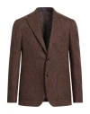 Sartoria Latorre Man Blazer Brown Size 46 Virgin Wool
