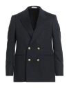 Sartoria Latorre Man Blazer Midnight Blue Size 38 Virgin Wool, Polyamide In Black