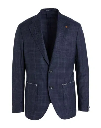 Sartoria Latorre Man Blazer Midnight Blue Size 44 Virgin Wool