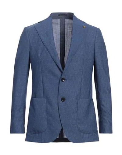 Sartoria Latorre Man Blazer Navy Size 46 Virgin Wool