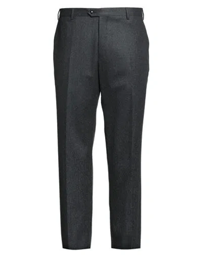 Sartoria Latorre Man Pants Charcoal Size 42 Wool In Black
