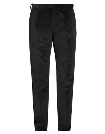 Sartoria Latorre Man Pants Dark Green Size 40 Cotton, Elastane In Black