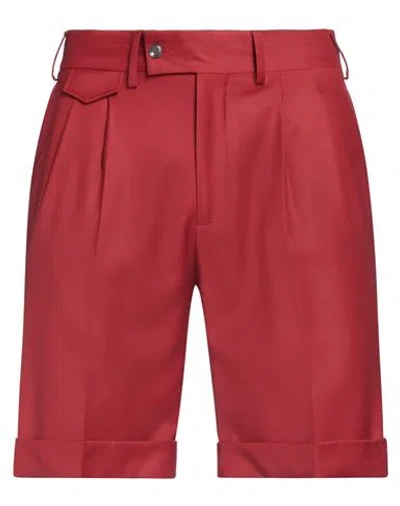 Sartoria Latorre Man Shorts & Bermuda Shorts Brick Size 34 Wool In Red