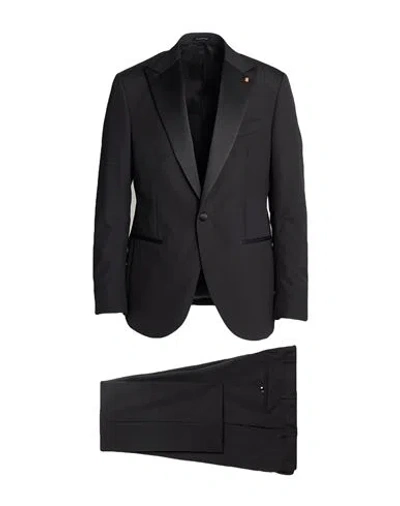 Sartoria Latorre Man Suit Black Size 42 Virgin Wool, Silk