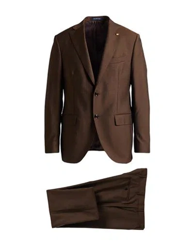 Sartoria Latorre Man Suit Brown Size 46 Virgin Wool