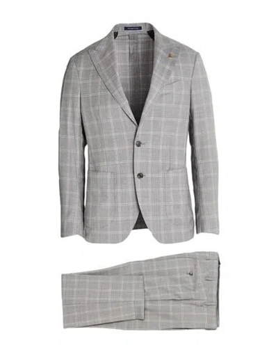 Sartoria Latorre Man Suit Light Grey Size 40 Wool In Silver