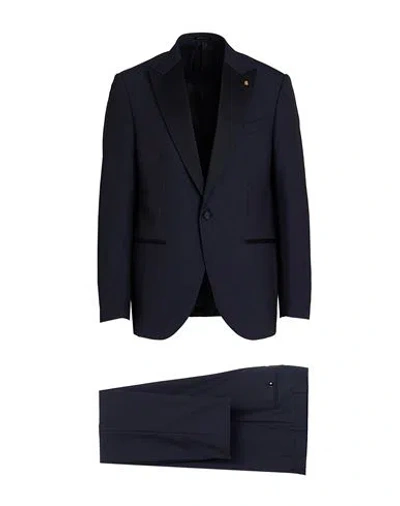 Sartoria Latorre Man Suit Midnight Blue Size 44 Virgin Wool, Silk