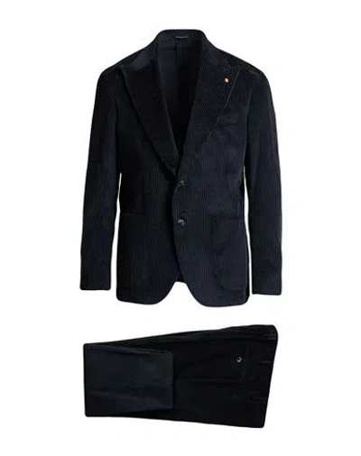 Sartoria Latorre Man Suit Midnight Blue Size 46 Cotton