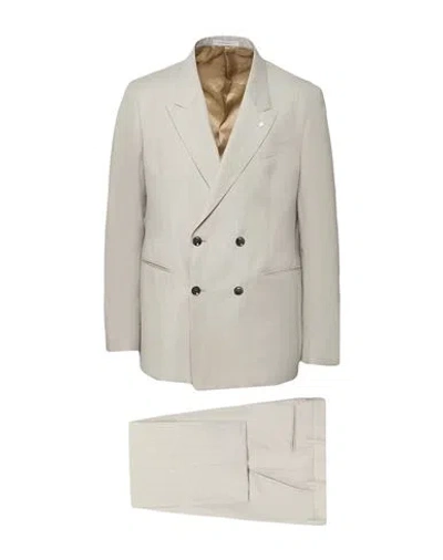 Sartoria Latorre Man Suit Sand Size 44 Virgin Wool, Linen In Nude