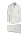 Sartoria Latorre Man Suit Taupe Size 46 Wool In Grey