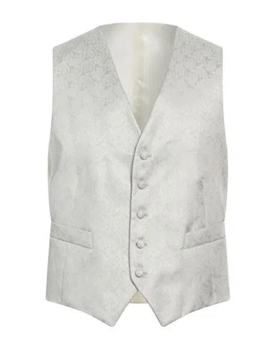 Sartoria Latorre Man Tailored Vest Light Grey Size 40 Silk, Cupro