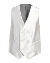 Sartoria Latorre Man Tailored Vest Light Grey Size 44 Silk