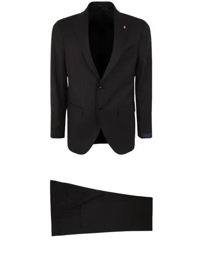 Sartoria Latorre Two Buttons Suit In Black