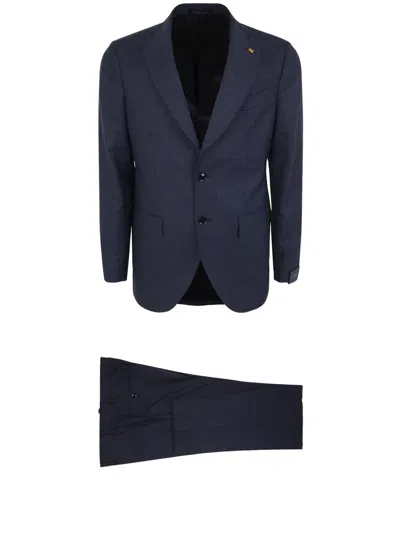 Sartoria Latorre Two Buttons Suit In Blue