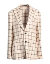 Sartoria Latorre Woman Blazer Beige Size 14 Linen In Beige