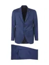 Sartoria Latorre Wool Suit With Two Buttons In Blue