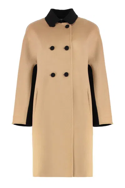 SARTORIA MILANESE SARTORIA MILANESE DOUBLE-BREASTED COAT IN WOOL