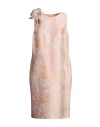Sartoria Milanese Woman Midi Dress Light Pink Size 12 Acetate, Polyamide, Silk In Pink