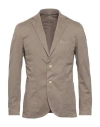 Sartoria Partenopea Man Blazer Khaki Size 42 Cotton, Elastane In Beige