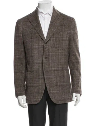 Pre-owned Sartoria Partenopea Plaid Print Blazer In Multi
