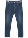 Sartoria Tramarossa Ring-detail Five-pocket Jeans In 蓝色