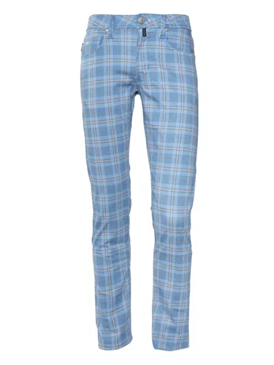 Sartoria Tramarossa Checked Trousers In Blue