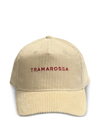 Sartoria Tramarossa Corduroy Embroidered Cap In White