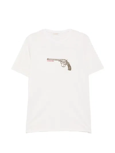 Sartoria Tramarossa Gun-graphic T-shirt In Brown