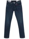 Sartoria Tramarossa Ring-detail Five-pocket Jeans In Blue