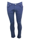 SARTORIA TRAMAROSSA LEONARDO SLIM ZIP TROUSERS IN SOFT COTTON WITH 5 POCKETS WITH TAILORED STITCHING AND SUEDE TAB. ZIP 